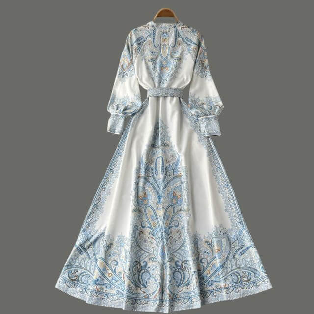 Emilia | Damen Elegantes Gürtel Abendkleid | Maxi