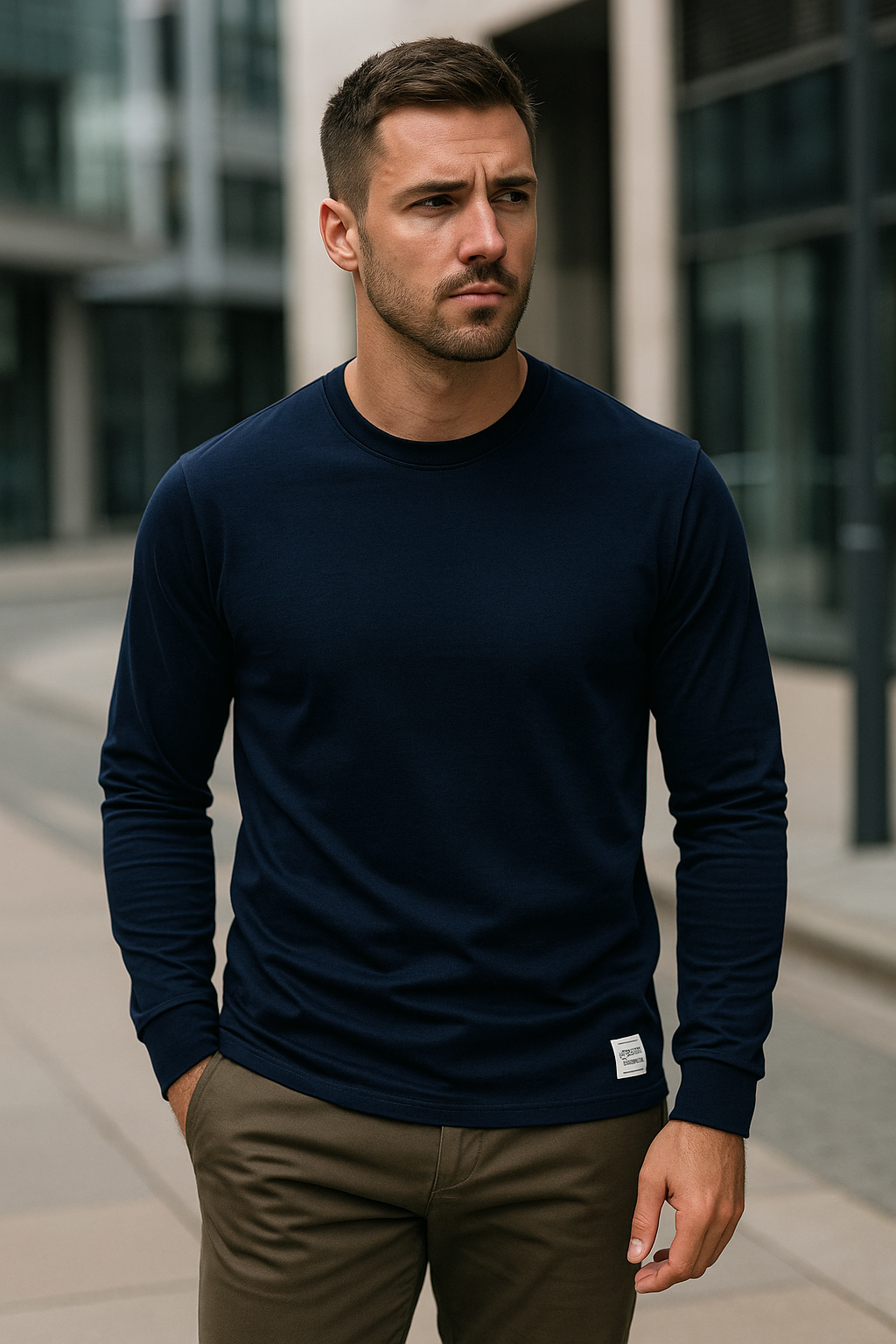 Felix – Langarmshirt mit Rundhalsausschnitt und komfortabler Passform