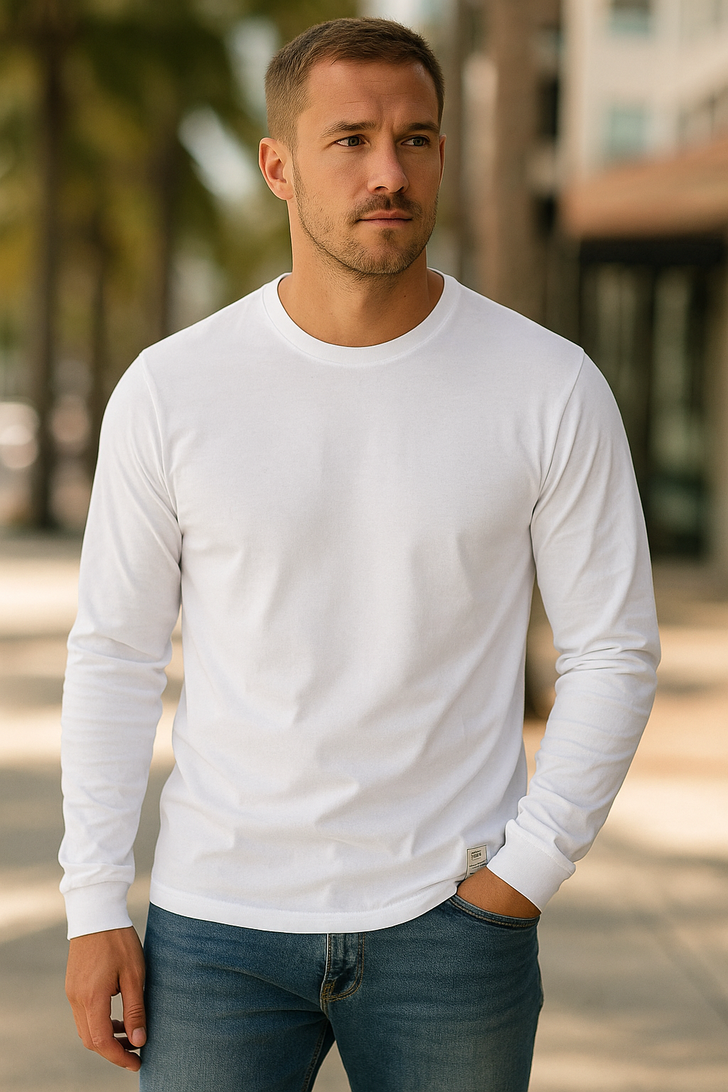 Felix – Langarmshirt mit Rundhalsausschnitt und komfortabler Passform