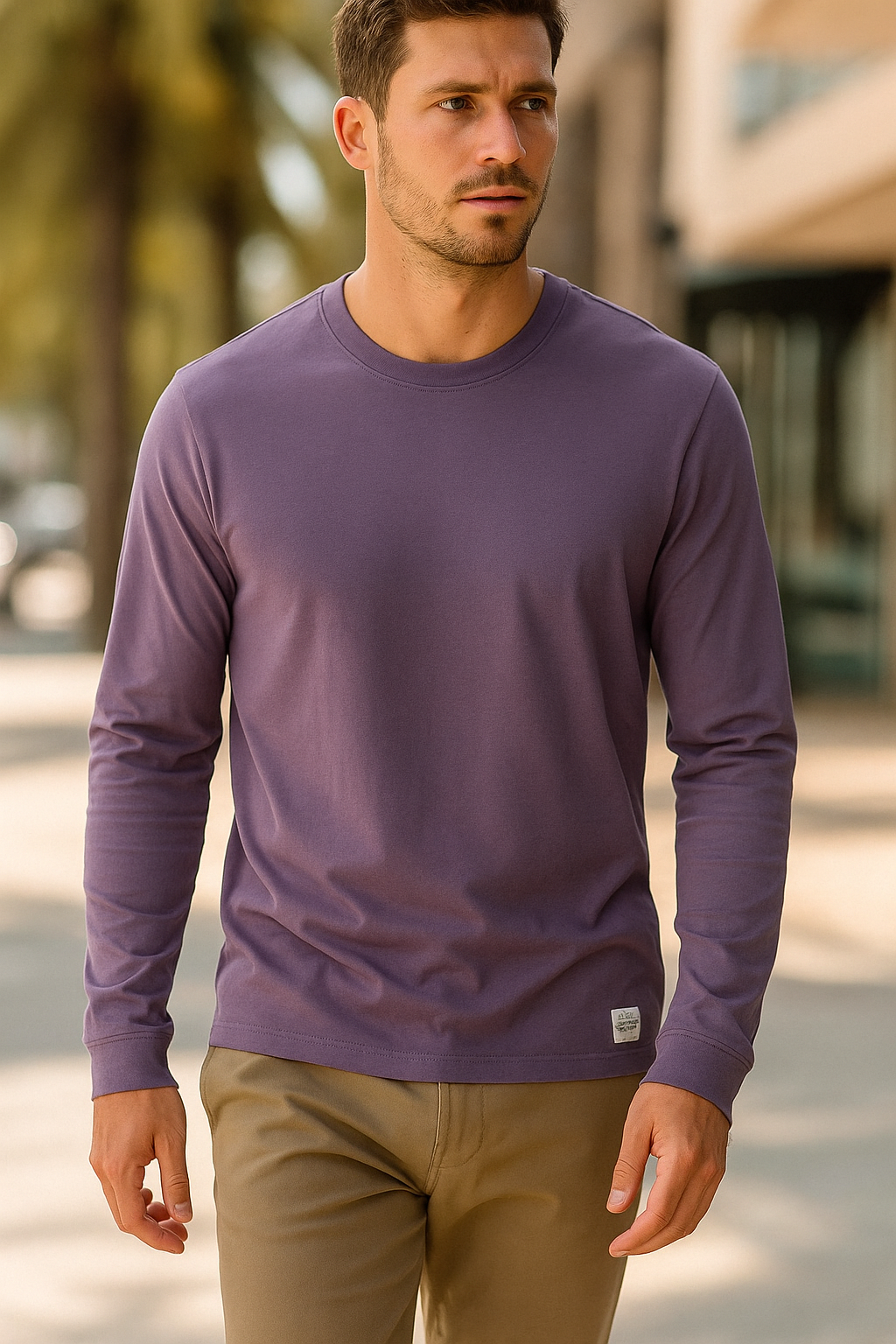 Felix – Langarmshirt mit Rundhalsausschnitt und komfortabler Passform