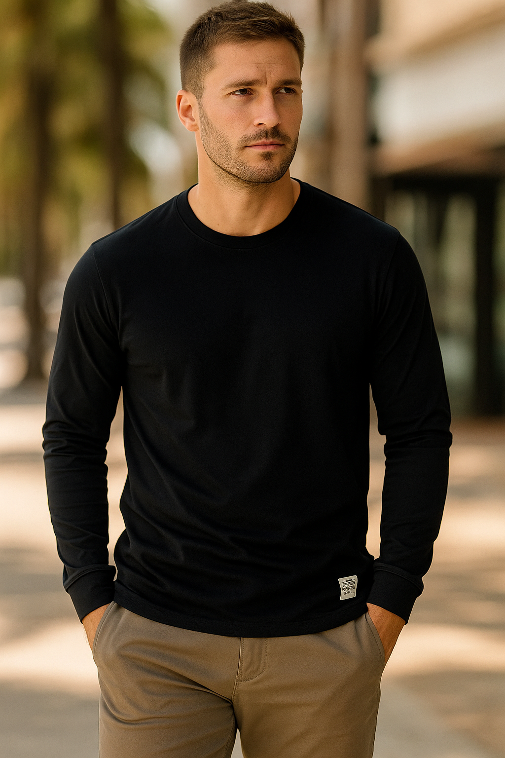 Felix – Langarmshirt mit Rundhalsausschnitt und komfortabler Passform