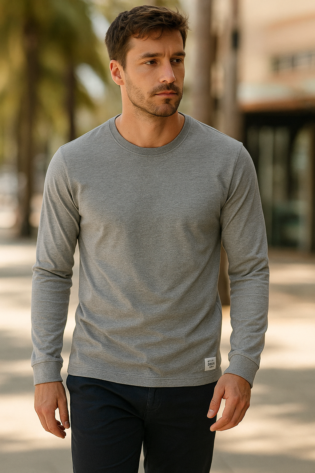 Felix – Langarmshirt mit Rundhalsausschnitt und komfortabler Passform