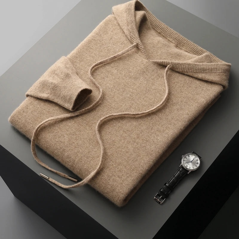 Herren Kapuzen Hoodie Aus Strick | Warm