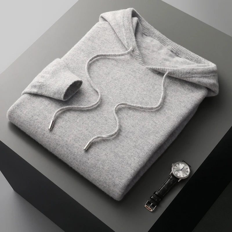 Herren Kapuzen Hoodie Aus Strick | Warm