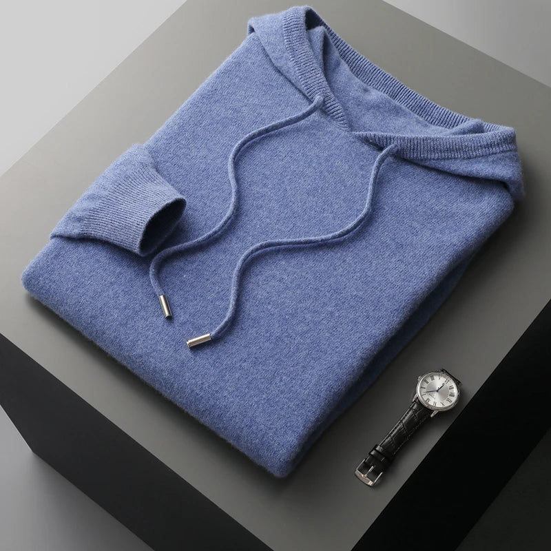Herren Kapuzen Hoodie Aus Strick | Warm