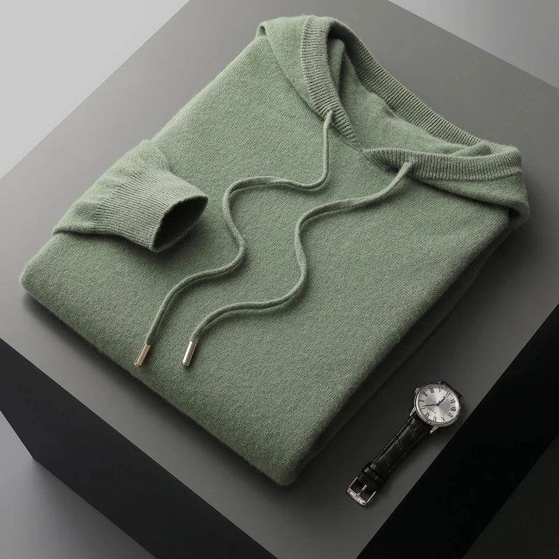 Herren Kapuzen Hoodie Aus Strick | Warm