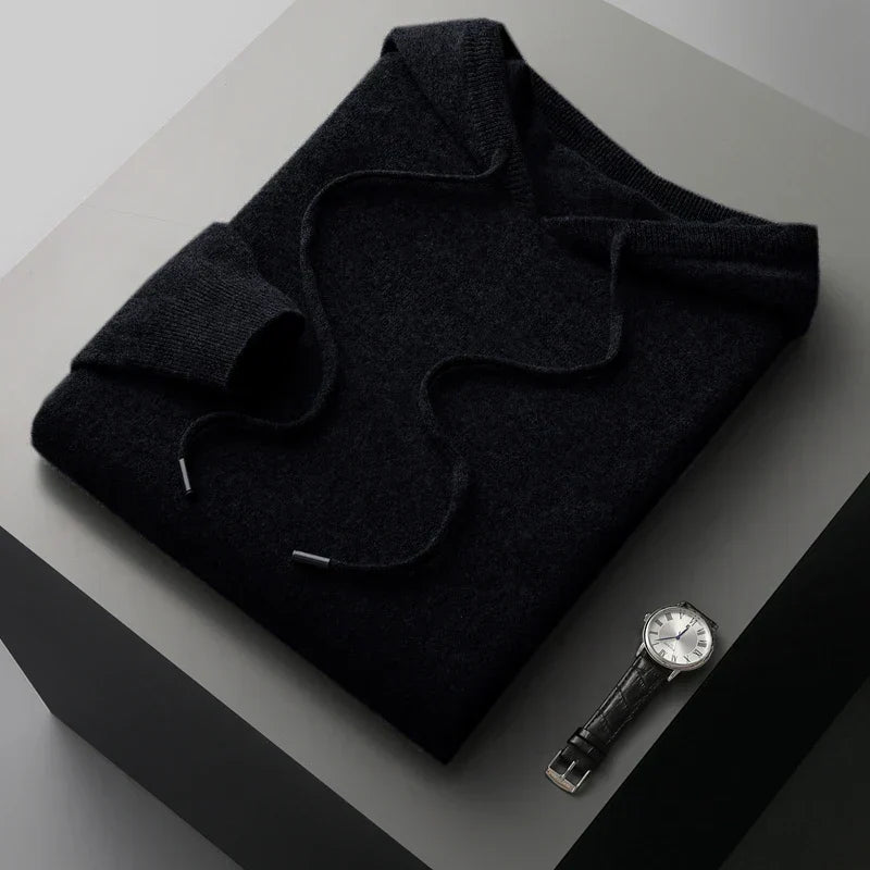 Herren Kapuzen Hoodie Aus Strick | Warm