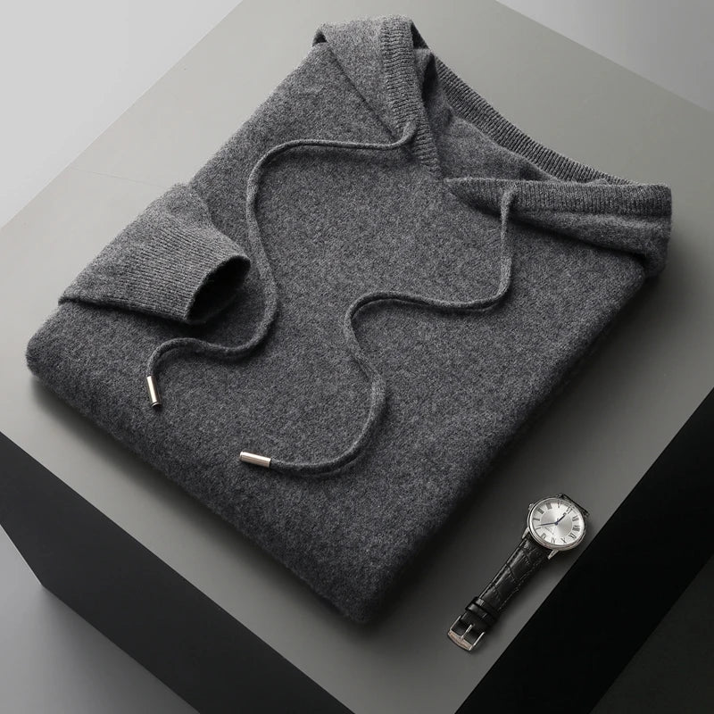 Herren Kapuzen Hoodie Aus Strick | Warm