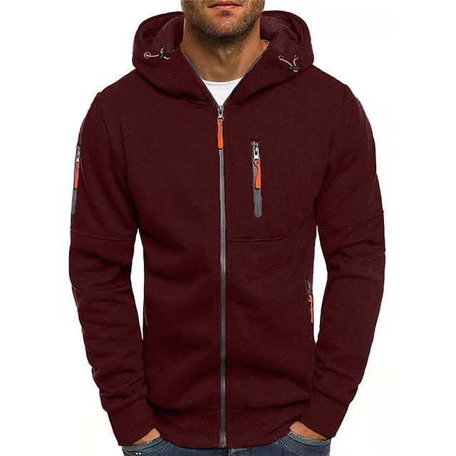 Herren Kapuzen Hoodie Mit Reißverschluss | Sportlich