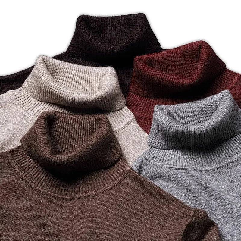 Herren Rollkragenpullover Aus Strick Mit Langem Arm | Weich