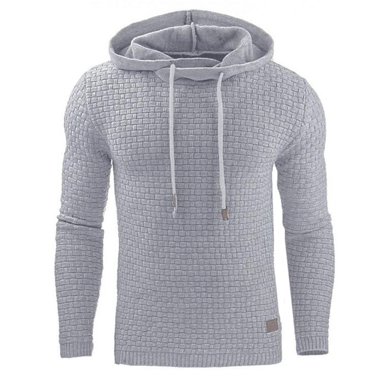 Herren Strick Hoodie Mit Strukturmuster | Schmaler Schnitt