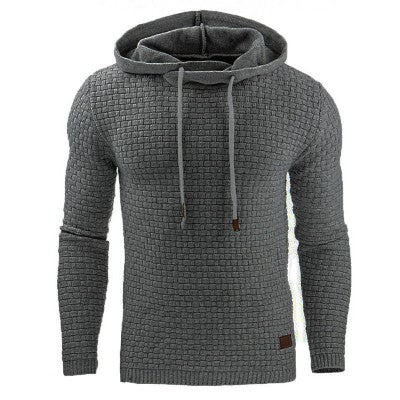 Herren Strick Hoodie Mit Strukturmuster | Schmaler Schnitt