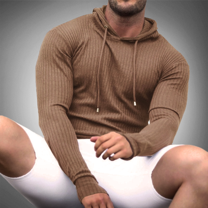 Herren-Strickhoodie Mit Slim Fit | Langarm