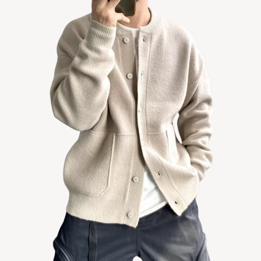 Herren Strickjacke Mit Knopfleiste | Taschen