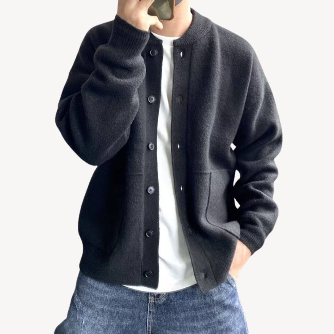 Herren Strickjacke Mit Knopfleiste | Taschen