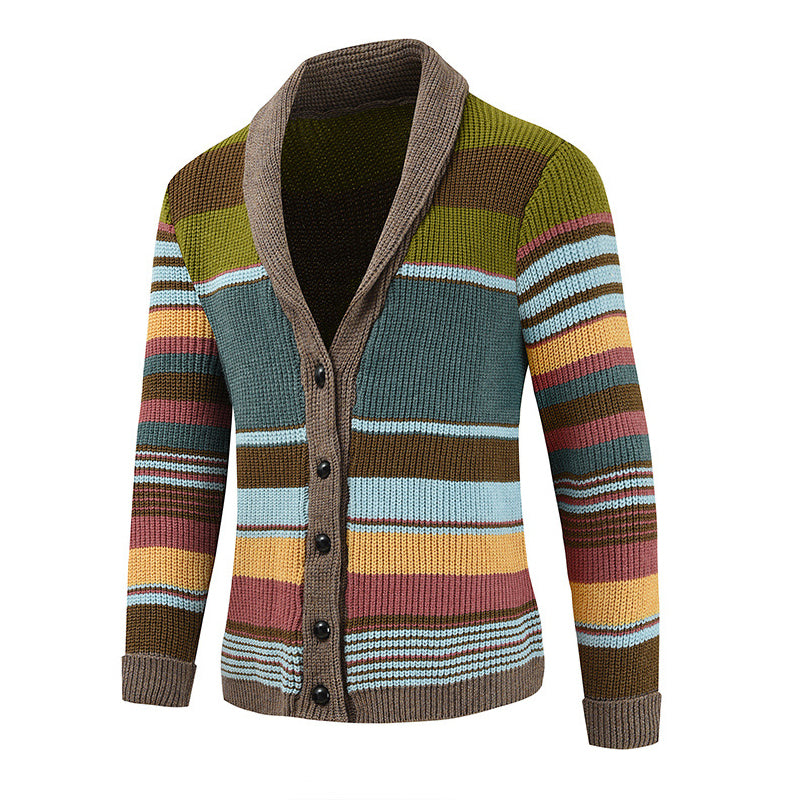 Herren Strickjacke Mit Streifen | Strick