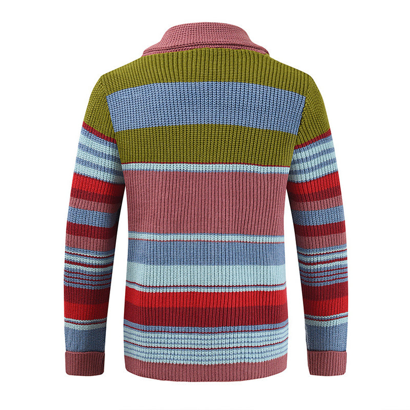 Herren Strickjacke Mit Streifen | Strick