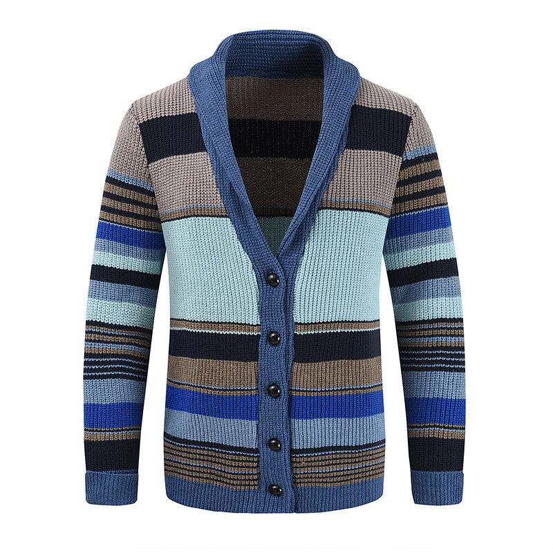 Herren Strickjacke Mit Streifen | Strick