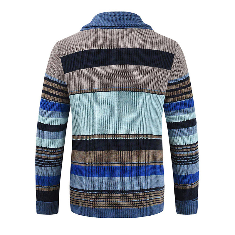 Herren Strickjacke Mit Streifen | Strick