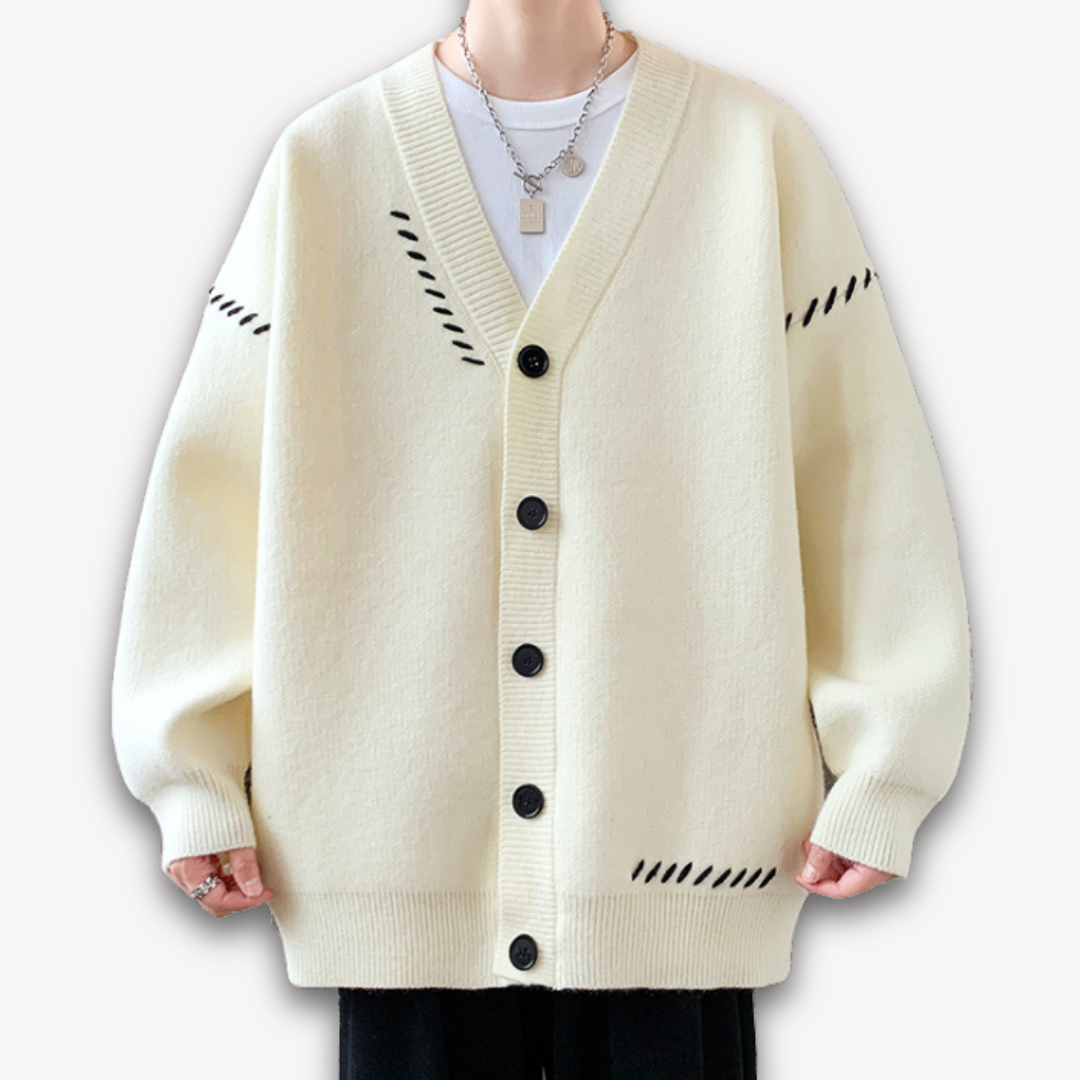 Herren Strickjacke Oversize Mit Knöpfen | Strick