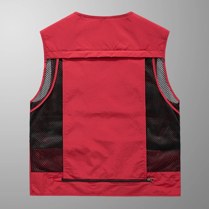 Herren Weste Mit Mehreren Taschen Und Mesh-Rücken | Outdoor