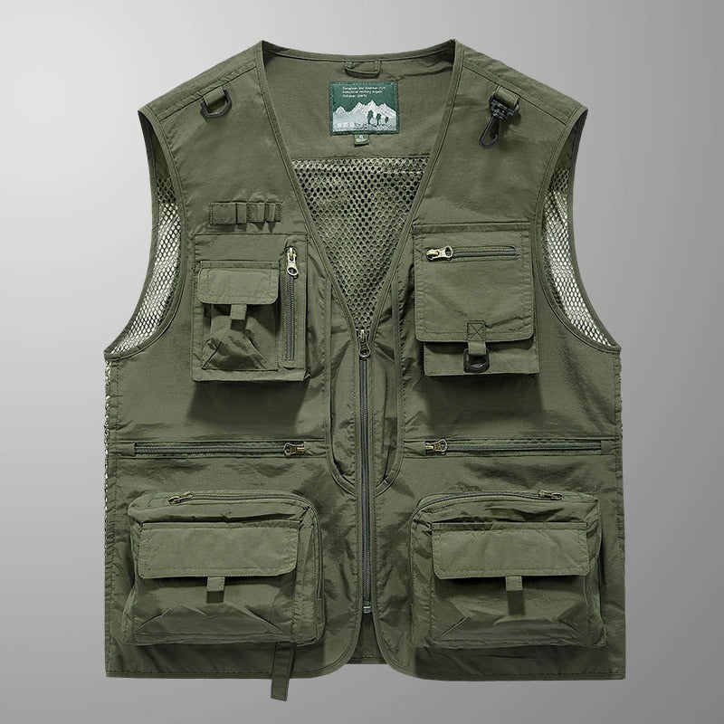 Herren Weste Mit Mehreren Taschen Und Mesh-Rücken | Outdoor