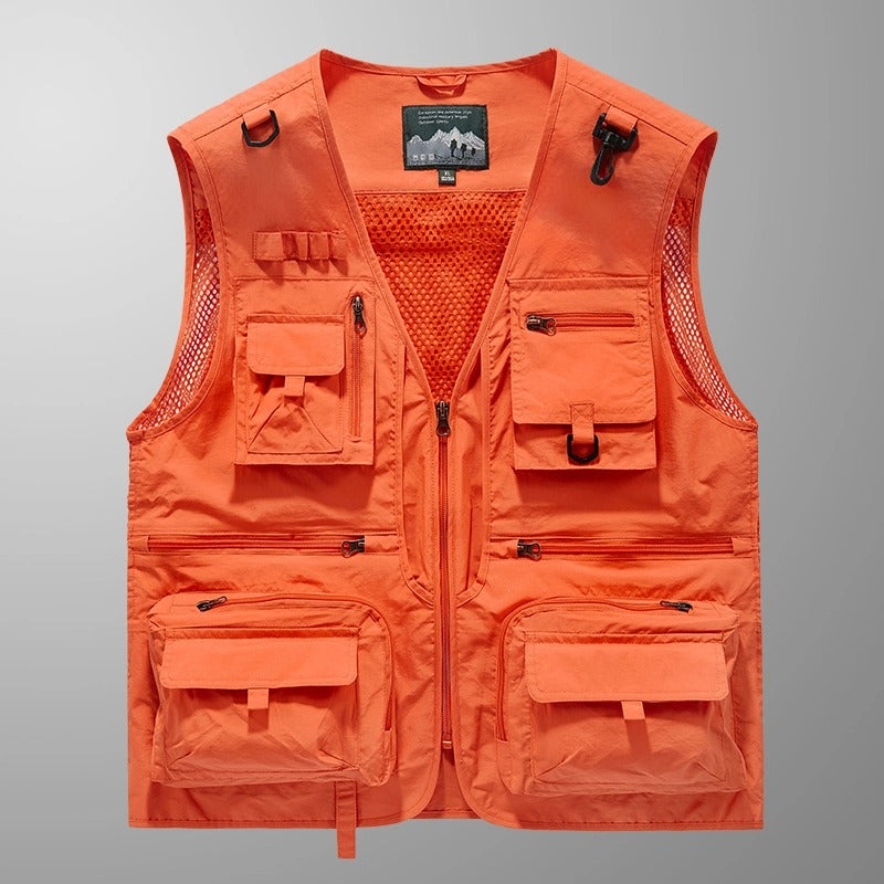 Herren Weste Mit Mehreren Taschen Und Mesh-Rücken | Outdoor
