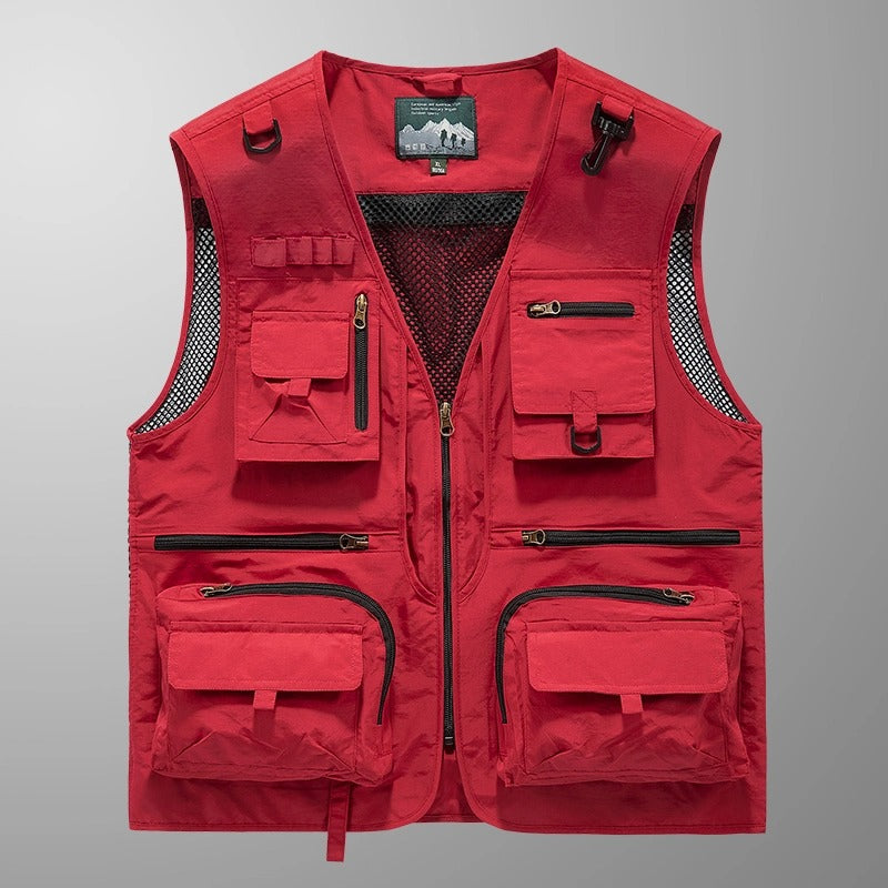 Herren Weste Mit Mehreren Taschen Und Mesh-Rücken | Outdoor