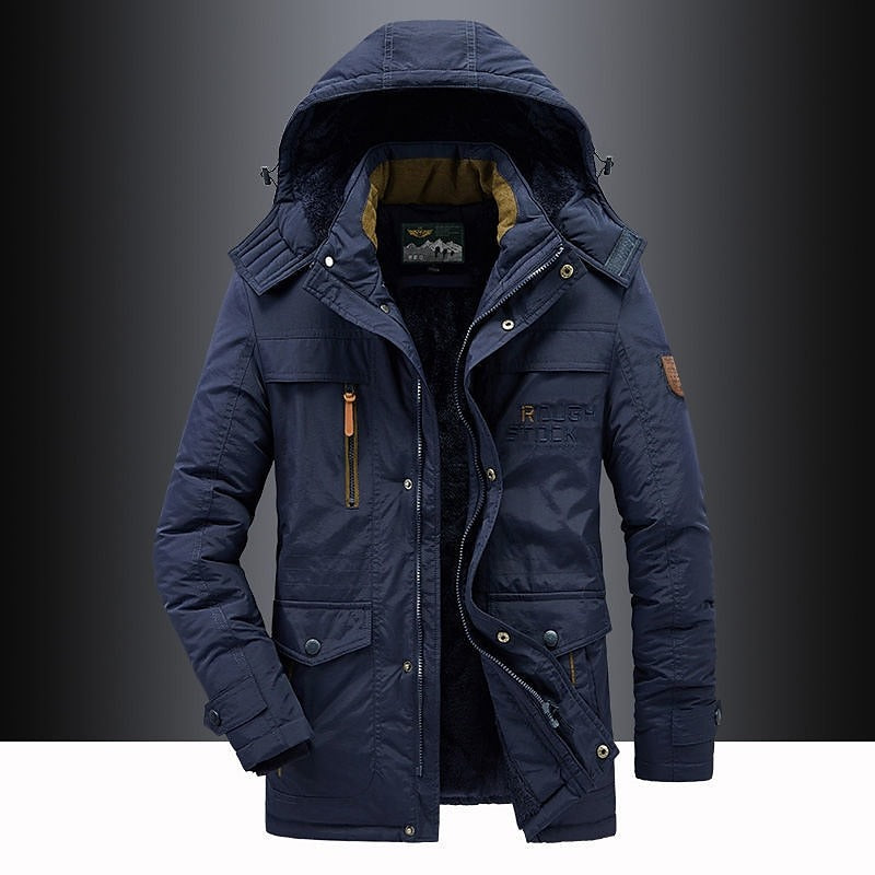 Herren Winterjacke Mit Fleecefutter Und Kapuze | Warme