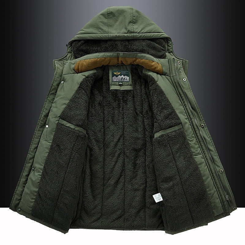 Herren Winterjacke Mit Fleecefutter Und Kapuze | Warme