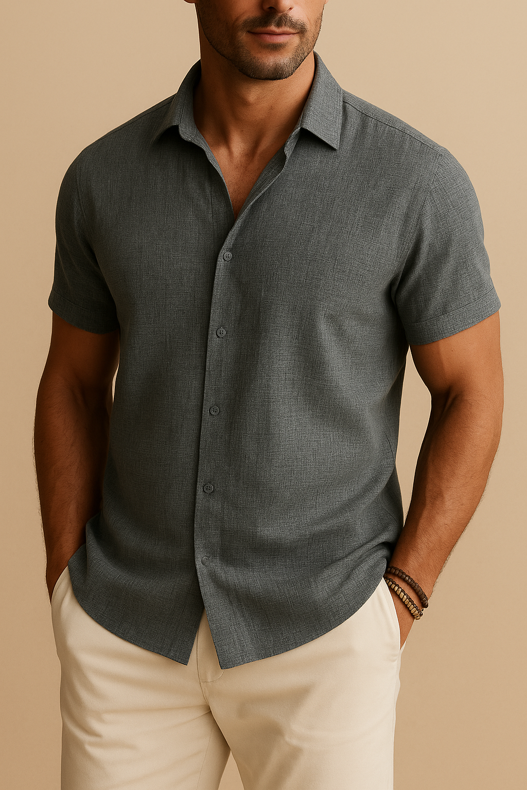 Jonas - Kurzarmhemd mit Reverskragen und entspanntem Schnitt, Herren Lässiger Look