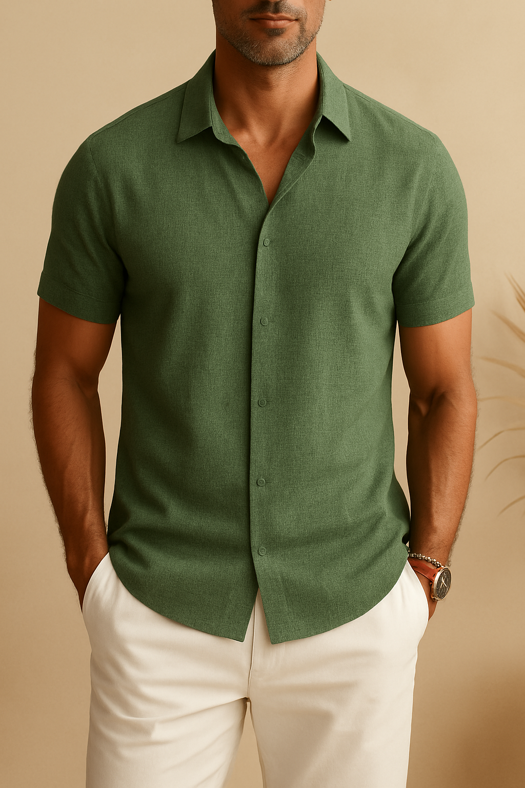 Jonas - Kurzarmhemd mit Reverskragen und entspanntem Schnitt, Herren Lässiger Look