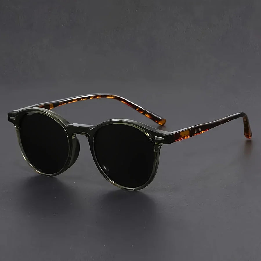 Lugano | Herren Leichte Retro Sonnenbrille | Rund