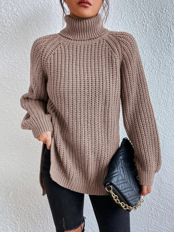 Damen Rollkragenpullover Strick | Oversize