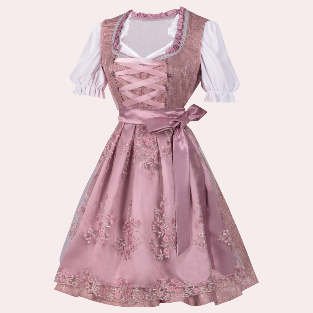 Oktoberfest Damen Dirndl Bestickt Mit Schürze | Traditionell