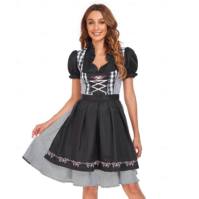 Oktoberfest Damen Dirndl Mit Schürze | Stickerei