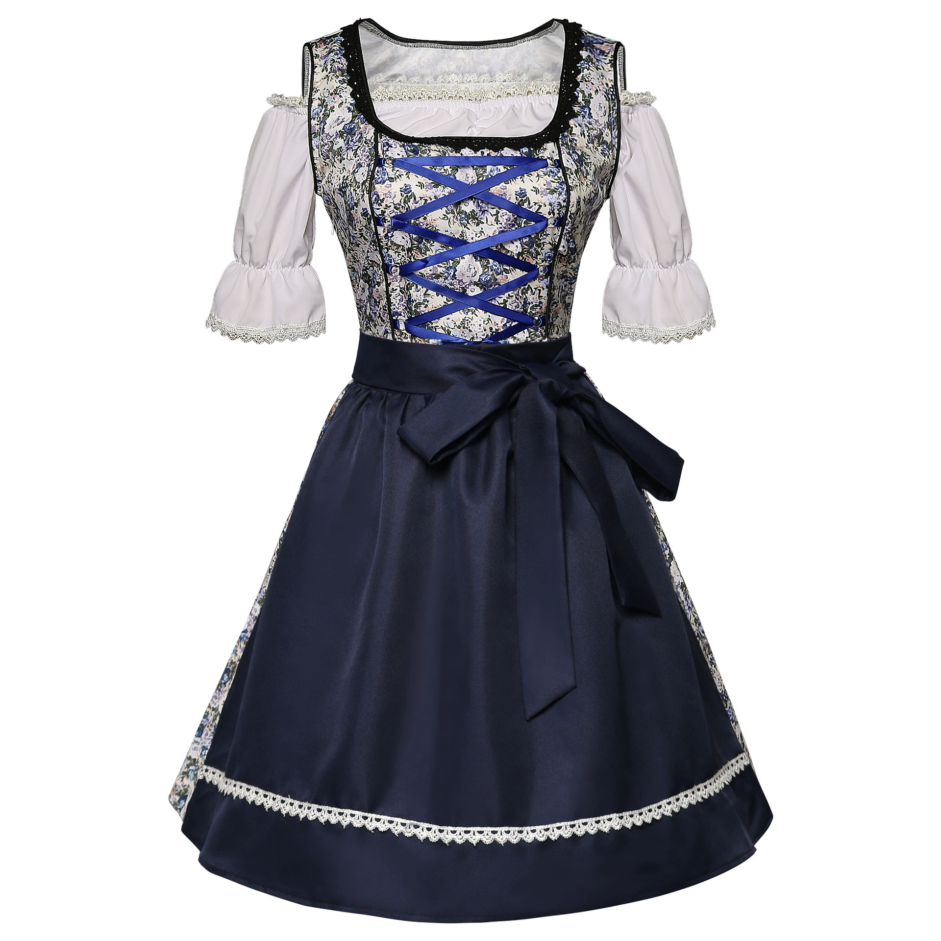 Oktoberfest Damen Dirndl Mit Schürze Und Spitzenrand | Tracht