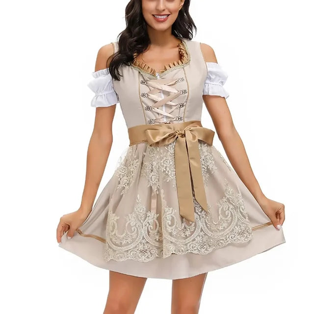 Oktoberfest Damen Dirndl Mit Schürze Und Stickerei | Tracht