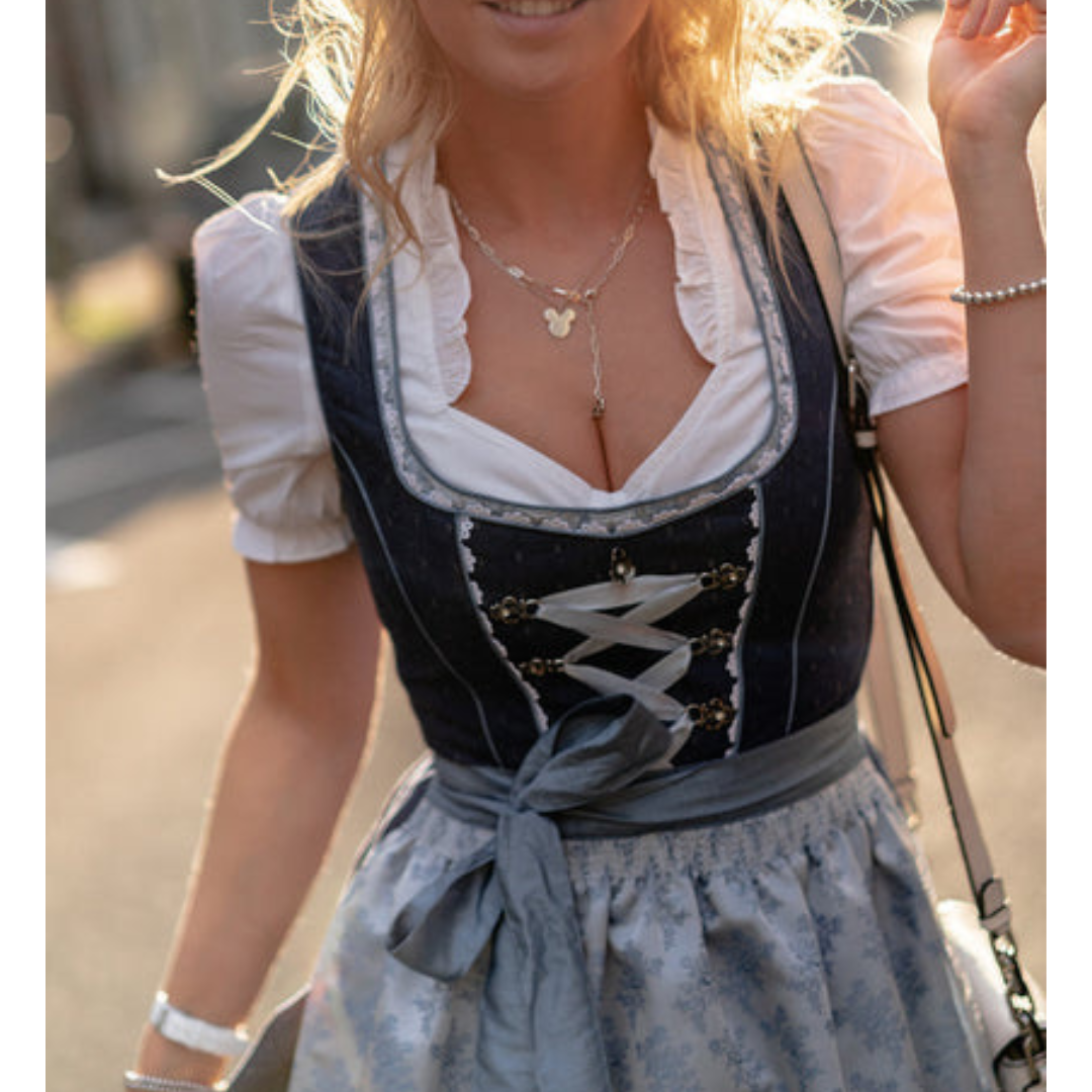 Oktoberfest Damen Dirndl Mit Spitzenschürze | Klassisch