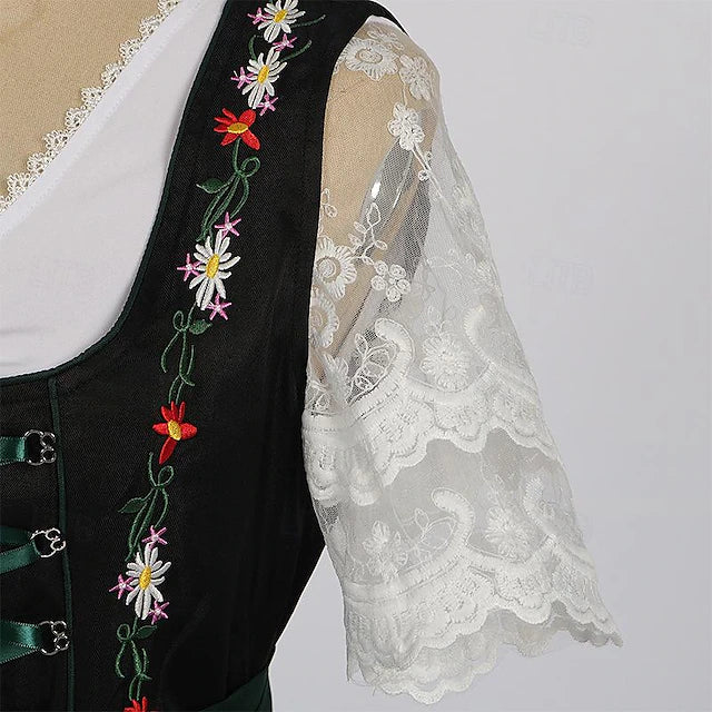 Oktoberfest Damen Dirndl Mit Stickerei Und Schürze | Tracht