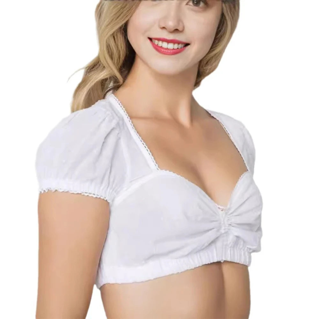 Oktoberfest Damen Dirndlbluse Kurzarm Klassisch | Festlich