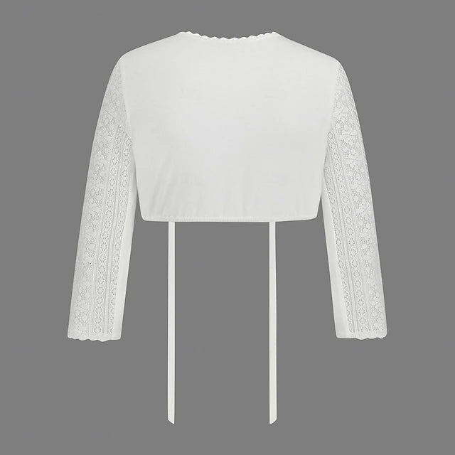 Oktoberfest Damen Dirndlbluse Langarm Mit Knopfleiste | Tracht