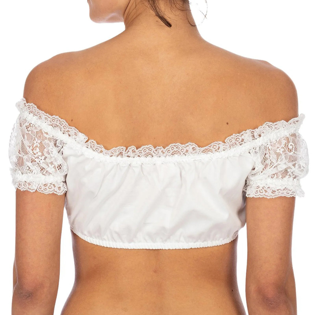 Oktoberfest Damen Dirndlbluse Mit Tiefem Ausschnitt | Kurzarm