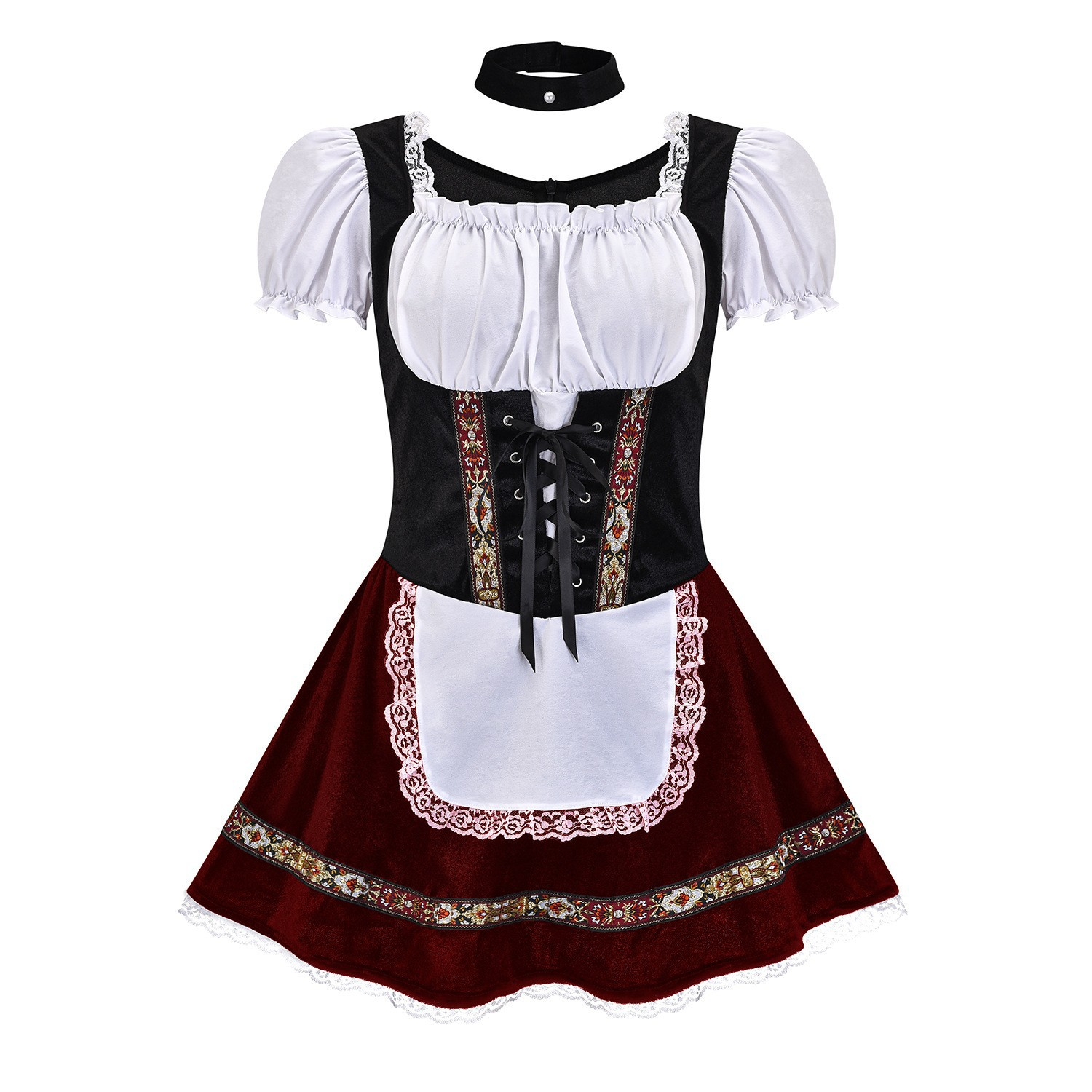 Oktoberfest Damen Kleid Mit Schürze Und Schnürung | Dirndl