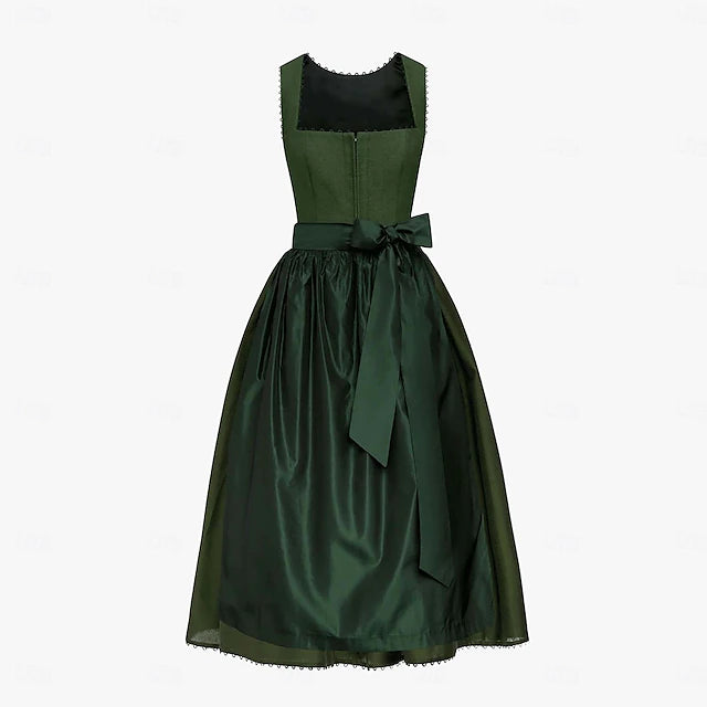 Oktoberfest Dirndl Kleid Für Damen Mit Glänzender Schürze | Festlich