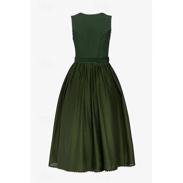 Oktoberfest Dirndl Kleid Für Damen Mit Glänzender Schürze | Festlich