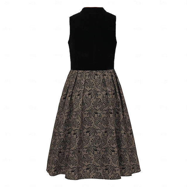 Oktoberfest Dirndl Kleid Für Damen Mit Schürze Und Musterrock | Festlich