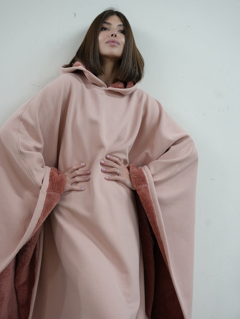 Unisex Poncho Mit Kapuze & Fleecefutter | Oversize