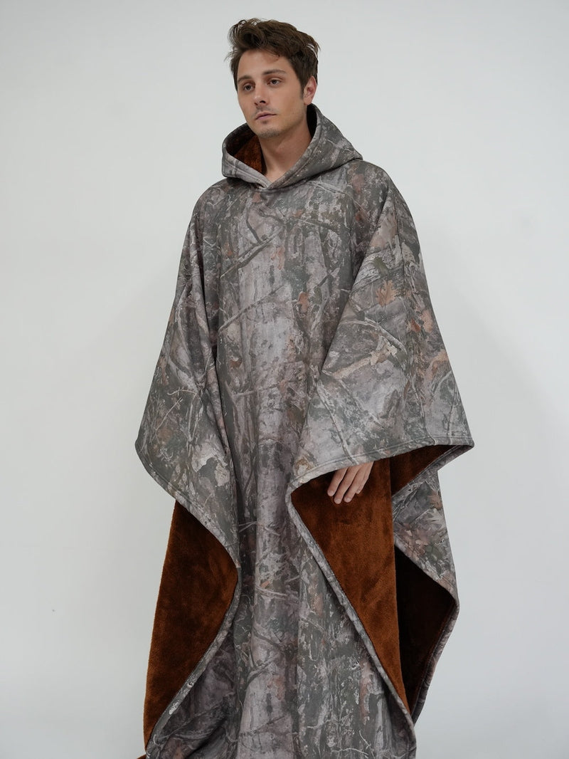 Unisex Poncho Mit Kapuze & Fleecefutter | Oversize