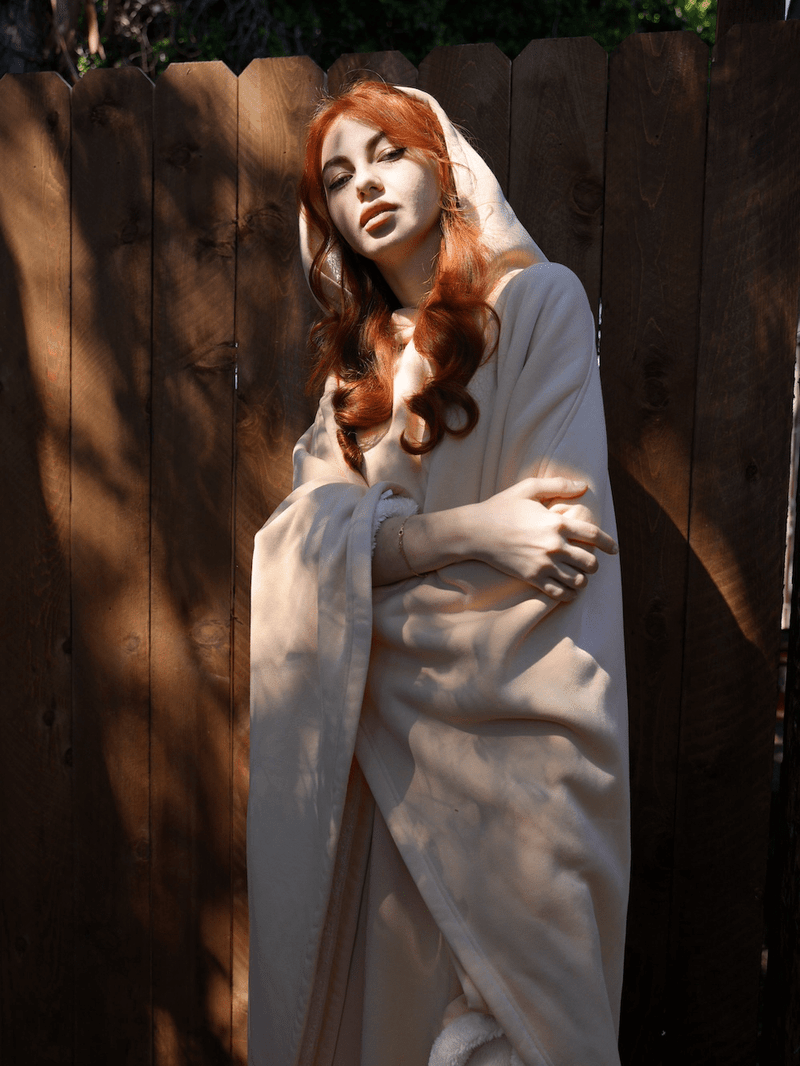 Unisex Poncho Mit Kapuze & Fleecefutter | Oversize